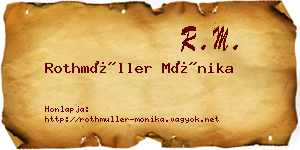 Rothmüller Mónika névjegykártya